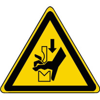 Panneau Danger Ecrasement de la main dans une pres