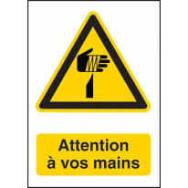 Panneau Attention à vos Mains - W022F