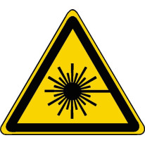 Panneau danger rayonnement laser ISO 7010 - W004