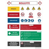 Consigne bisulfite en PVC - H 400 x L 300 mm