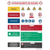 Consignes hypochlorite de soude en PVC - H 400 x L