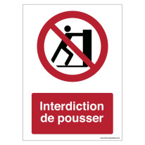 Signalisation Interdiction de pousser - P017F