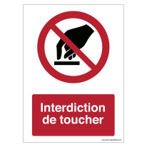 Signalisation Interdiction de toucher - P010F