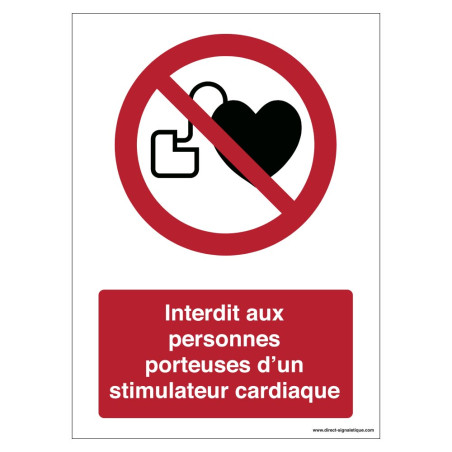 Signalisation Interdit aux personnes porteuses d´u