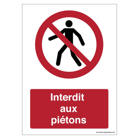 Signalisation Interdit aux piétons - P004F