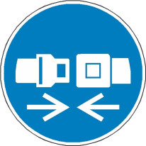 Panneau attacher la ceinture de sécurité ISO 7010