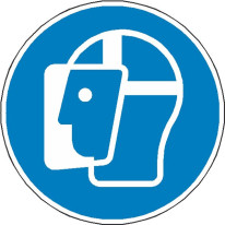 Panneau visière de protection obligatoire ISO 7010