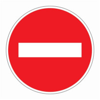 Autocollant ou panneau rond Sens interdit - Direct signaletique