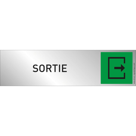 Plaque plexi couleur ´Sortie´