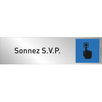 Plaque plexi couleur ´Sonnez S.V.P.´