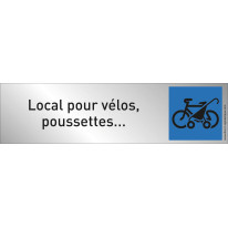 Plaque plexi couleur Local Vélos et Poussettes