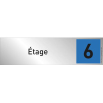 Plaque plexi couleur 6ème Etage