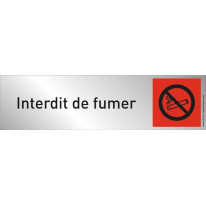Plaque plexi couleur ´Défense de fumer´