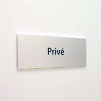 Plaque en alu gravé - Privé