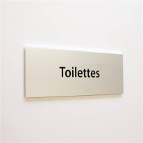 Plaque en alu gravé - Toilettes