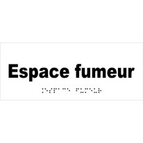 Plaque de porte Texte relief - Espace fumeur