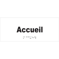 Plaque de porte Texte relief - Accueil