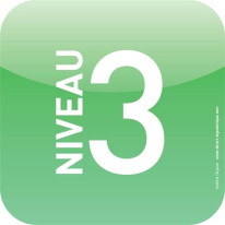 Plaque d´étage - Niveau 3 - Icone® Vert forêt 120