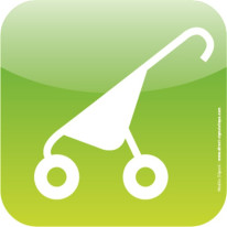 Plaque de porte Icone® - Local poussettes