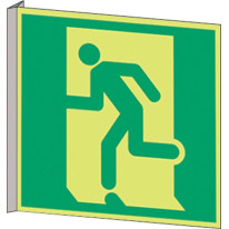 Panneau en drapeau Sortie de Secours photoluminesc