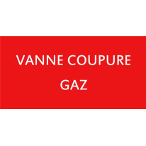 Etiquette Vanne Coupure Gaz - CH9