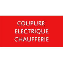 Etiquette Coupure électrique chaufferie - CH3