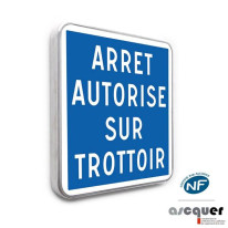 Panneau Arrêt autorisé sur trottoir - C50