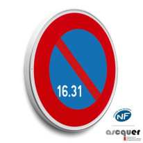 Panneau de stationnement alterné dans le mois - B6