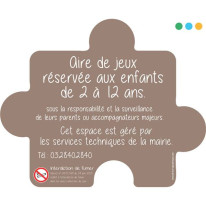 Panneau aire de jeux - H 420 x L 600 mm - forme pu