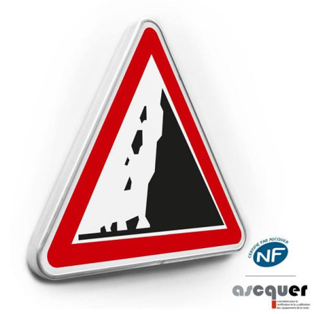 Panneau Risque de chute de pierres - A19