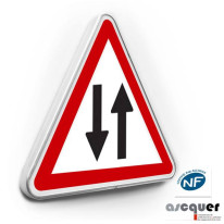 Panneau de danger Circulation dans les 2 sens - A1