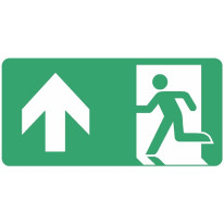 Panneau Evacuation sortie en haut ISO 7010 - STF40
