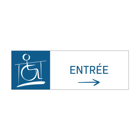 Panneau Entrée fauteuil roulant à droite