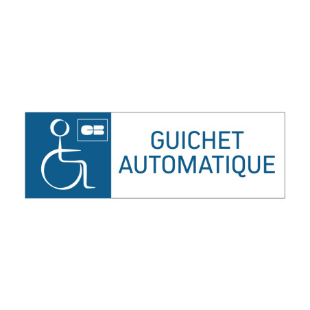 Panneau Guichet automatique pour handicapés