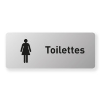 Plaque de porte aluminium brossssé Picto + Texte T