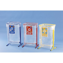Kit 3 poubelles tri sélectif avec signalétique