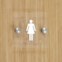 Plaque de porte H 100 x L 100 - Gamme Clear picto 