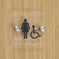 Plaque de porte H 100 x L 100 - Gamme Clear picto