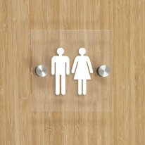 Plaque de porte H 100 x L 100 - Gamme Clear picto