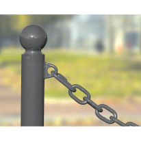 Potelet trottoir à chaîne - Pommeau Boule