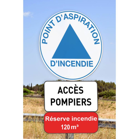 Kit Panneau point d´aspiration d´incendie avec m3 