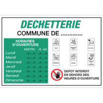 Panneau Déchetterie personnalisable