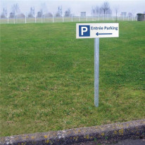 Panneau entrée de parking à gauche - Direct Signalétique