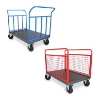 Chariot de Manutention 2 ridelles grillagées - Direct Signalétique