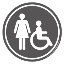 Autocollant Toilettes Femmes Handicapés - Direct Signalétique