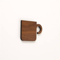 Pictogramme cafétaria découpé en bois
