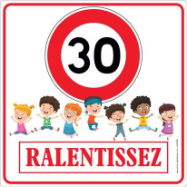 Panneau routier Ralentissez enfants