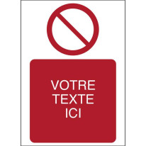 Panneaux de sécurité personnalisés avec texte et p