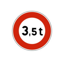 Panneau Temporaire Limitation de tonnage - BK13