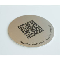 Etiquette QR Code en aluminium